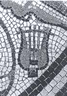 document une lyre sur mosaïque gallo-romaine